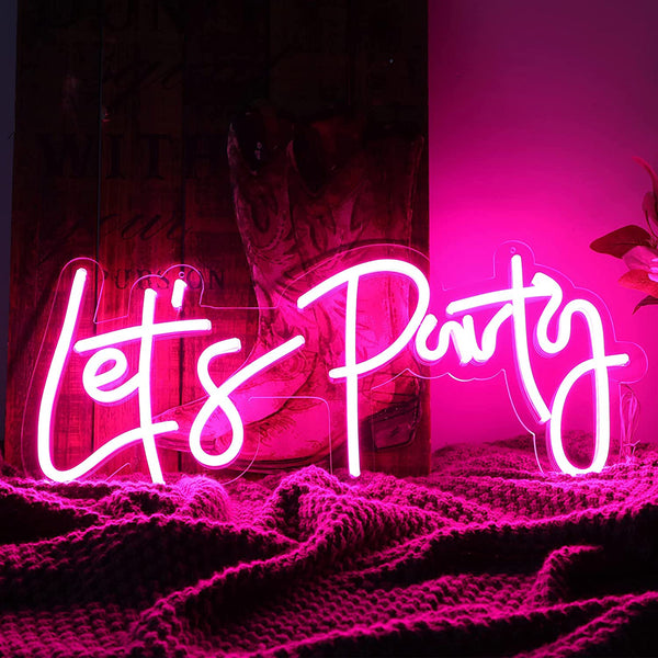 Let's Party Neon Light Sign For Nightclubs & Bars - Giftsholic